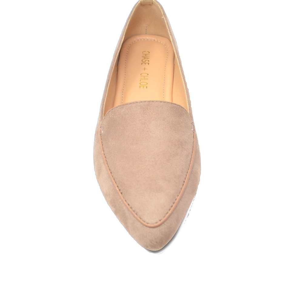 ❤️ Chase & Chloe Nude Suede Oxford Flats - Picture 4 of 4